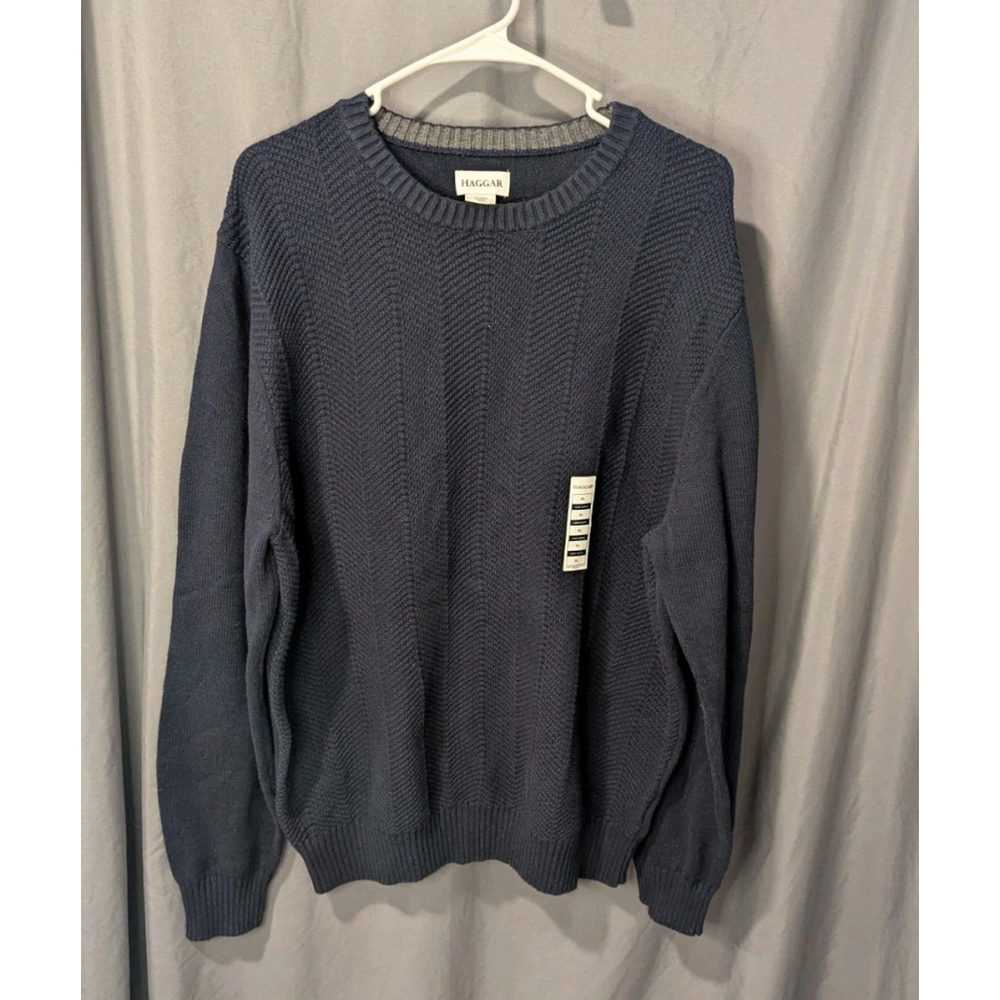 Haggard Sweater Mens XL Crew Neck Blue NWT